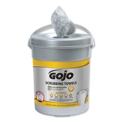 GOJO SCRUBBING WIPES 72COUNT CANISTER